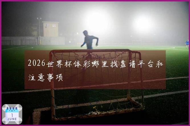 2026世界杯体彩哪里找靠谱平台和注意事项